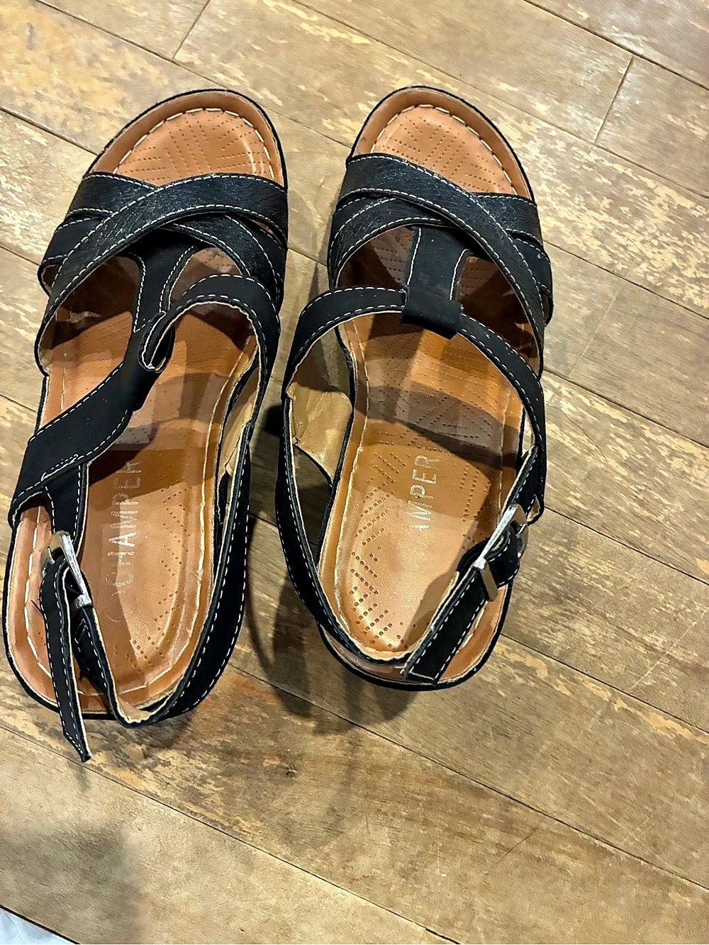 Camper Strappy Sandals Black & Brown EU 38